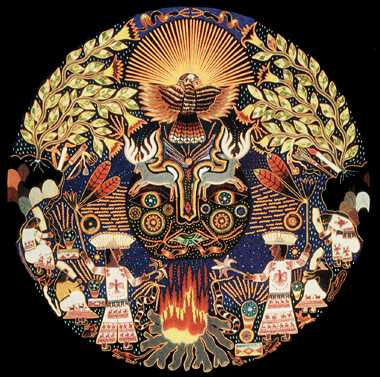 Huichol Yarn Painting