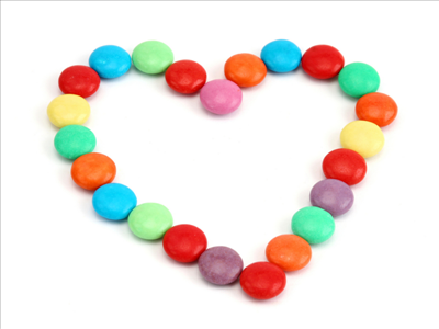 Caramelos en Forma de Corazón