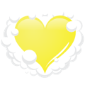 Yellow Bubble Heart