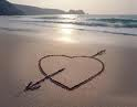 coeur dans le sable