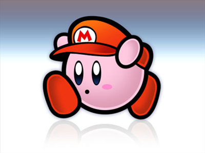 paper kirby mario