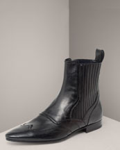 D&G Dolce & Gabbana Wing Tip Chelsea Boot