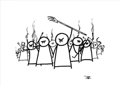 An angry mob