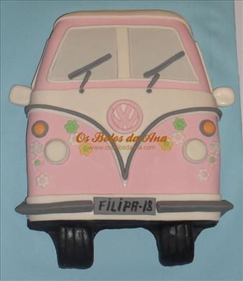 Bolo Carrinha VW Rosa