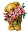 bear with flowers