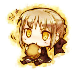 eating burger