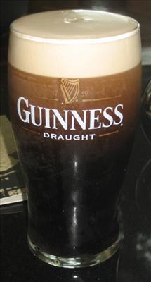 Pint of extra cold Guinness