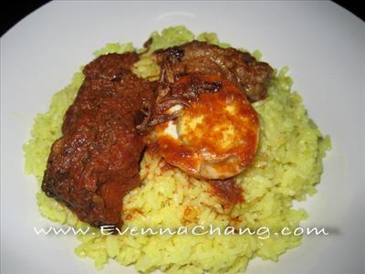 Nasi Kuning Masak Habang