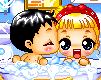 bath time kiss