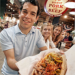 Shopping in the Reading Terminal Market.