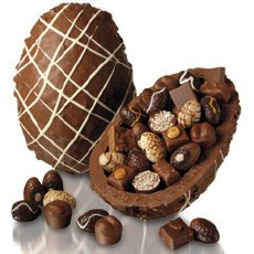 A Big Chocolate Egg Full Of Chocolate