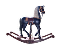 Antique Black Rocking Horse