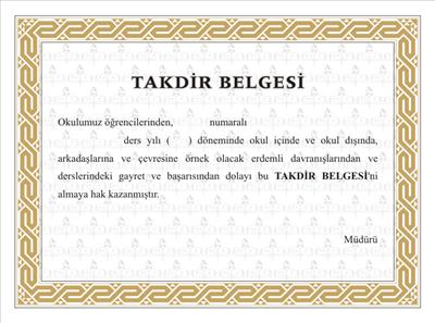 Takdir aldım.