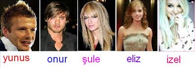 Eliz ,izel,şule,onur,yunus