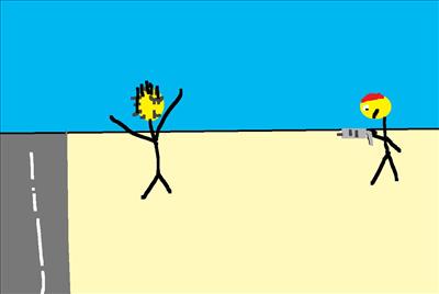 OH LOOK HIS RUN!