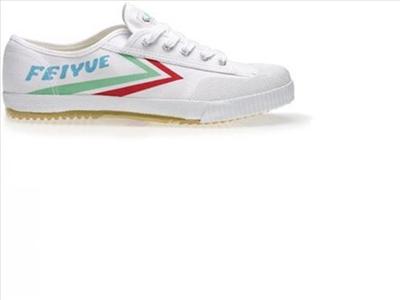Toile blanche, bandes rouge / vert, logo bleu