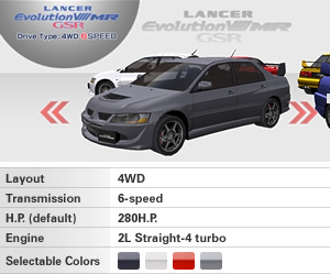 MITSUBISHI LANCER EVOLUTION 8 MR RS [CT9A]