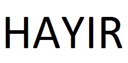 HAYIR,ALAMAYABİLİR...