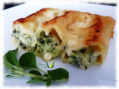 Canelones de ricotta y acelga